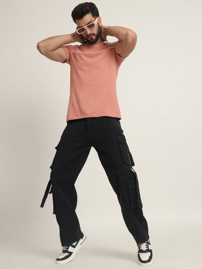 Manfinity Men Cotton Flap Pocket Side Cargo Jeans | SHEIN USA