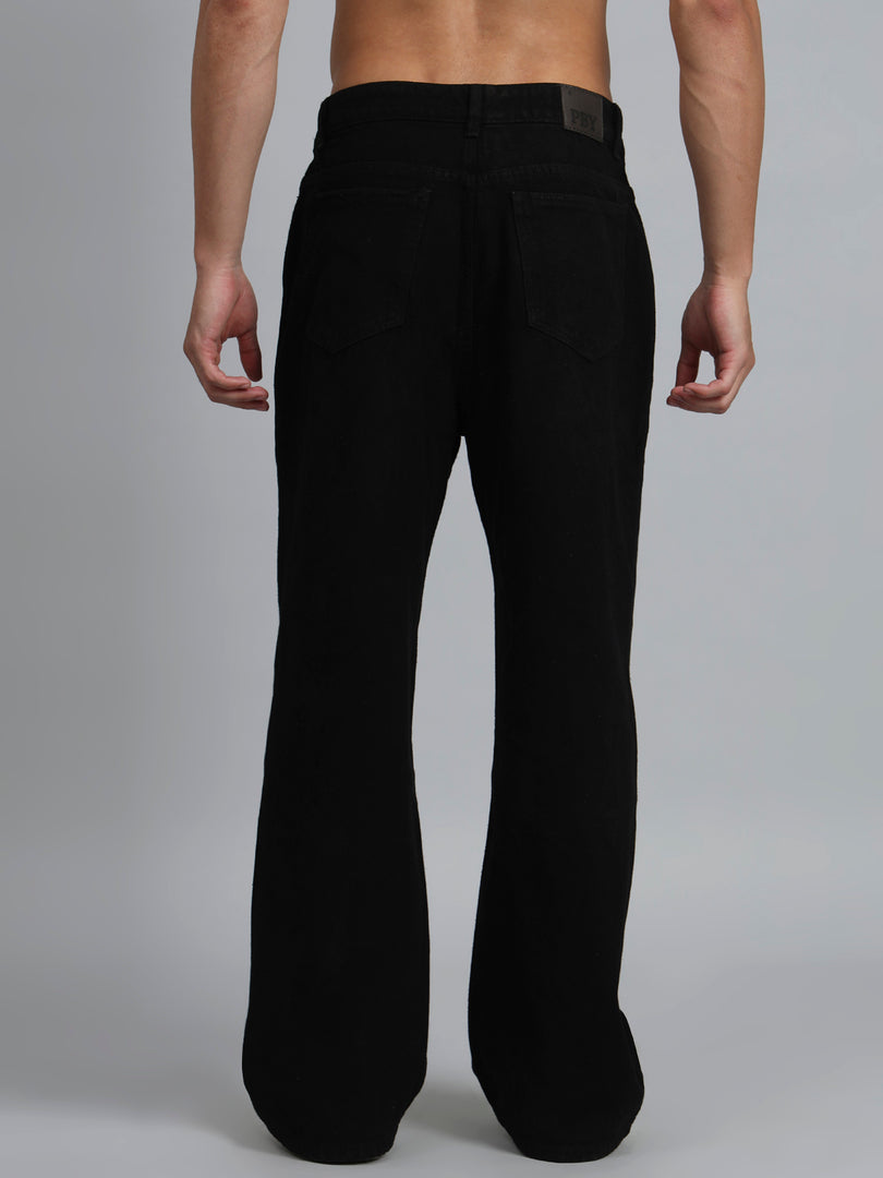 New Mens Black Jeans Denim Pants Fashion Classic Trousers Baggy Hip-Hop  W30-W46 | eBay
