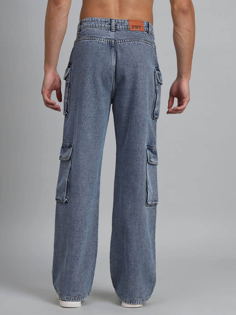 Girl Elastic Waist Loose Fit Jeans Denim Pants Wide Leg Long Casual Trousers  | eBay